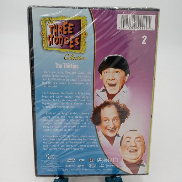 The Three Stooges 2 The Thirties DVD NEW NOS Vintage Comic Comedy - Picture 4 of 5